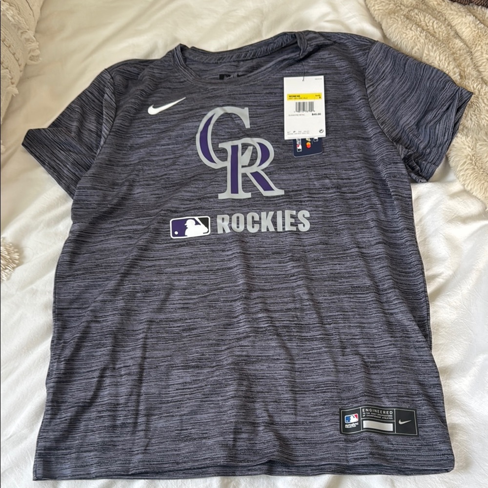 NWT Nike Colorado Rockies Gray T-Shirt
